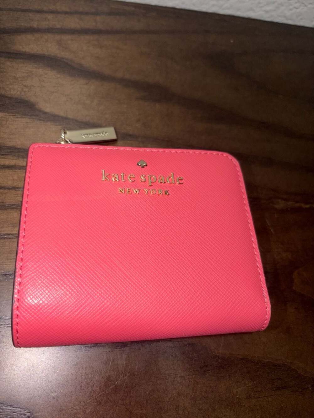 Kate Spade Staci Small L-Zip Bifold Wallet in Garden Pink (WLR00143)